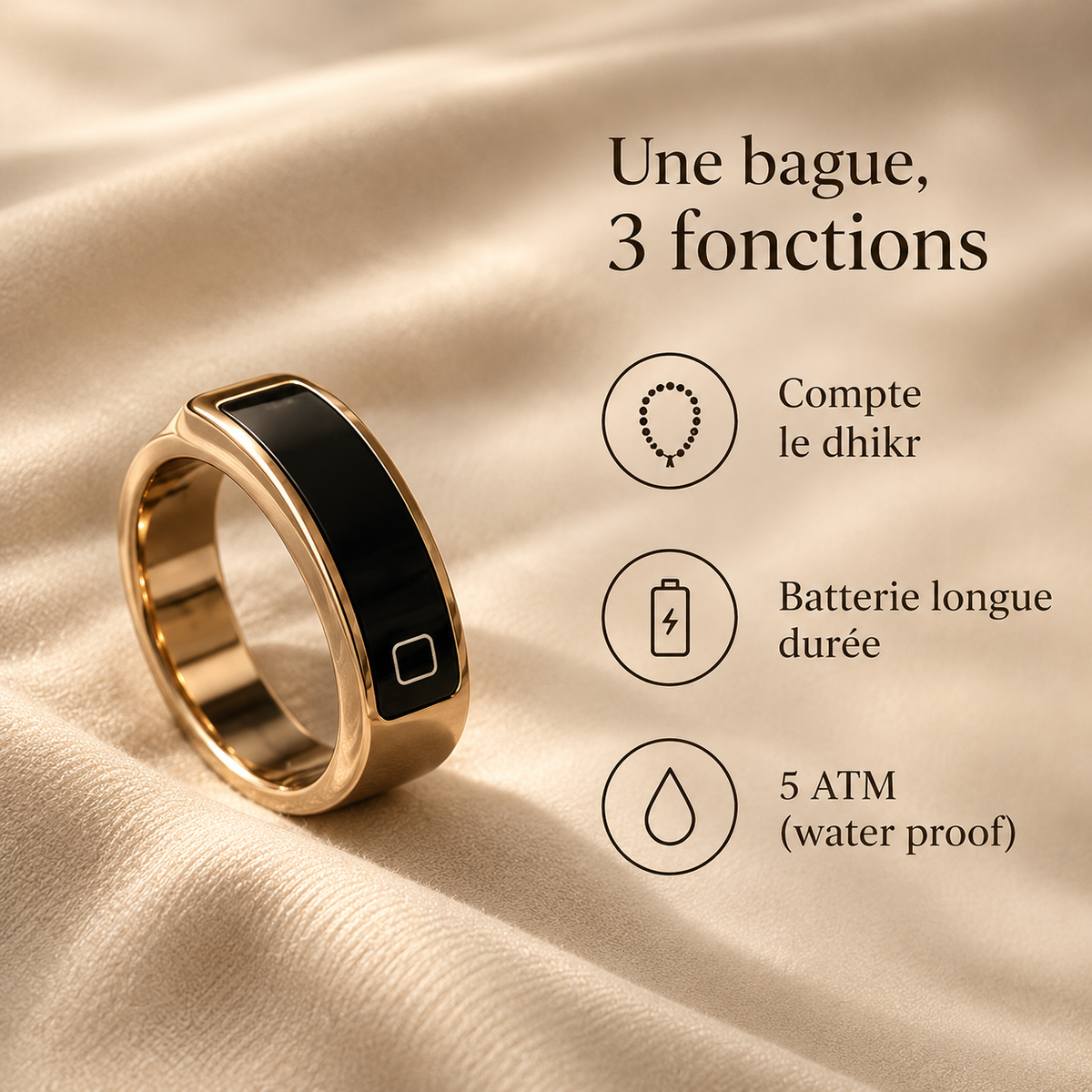 Bague Dikruna - Compteur Dikr + Ebook offert 🎁